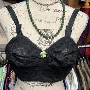 Vintage Figurettes  Drop Cup Bra - Black